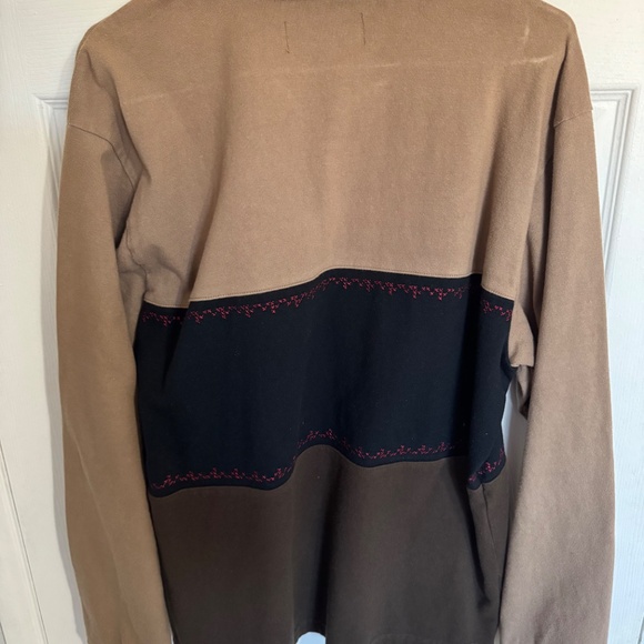 Teddy Fresh Blocked Rugby Long Sleeve Collar Shirt Size Large - Picture 2 of 4